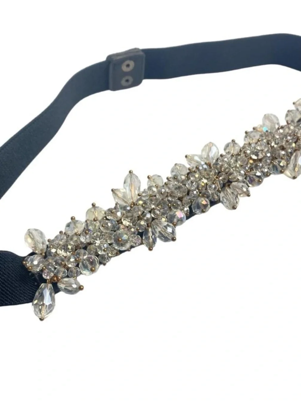 Crystal Beaded Black Belt